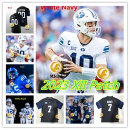 Jamaal Williams 2023 XII BYU Cougars Football Gunner Romney Christopher Brooks Alden Tofa Kody Epps Max Tooley Bodie Bodie Schoonover Maglie BYU cucite personalizzate