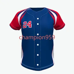 Baseball Baseball Jersey z krótkim rękawem mundurem drużyny logo gier softballowy trening mundurowy męska i damska odzież sportowa