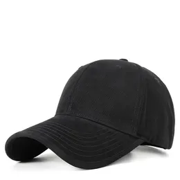 Cap da baseball di grandi dimensioni per adulti Lady Cotton Sport Hat Men Caps Solid Color 56-60cm 60-65cm 240513