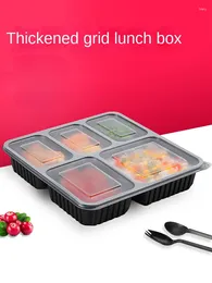 Take Out Containers Disposable High-end Takeaway Plastic Lunch Box Fast Food Packaging Cajas Para Tortas Y Pasteles