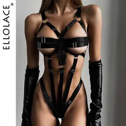 Sexy Set Ellolace Bodysuit Hollow Out Bandage Erotic Body Sissy Sex Hot Woman Thong One Piece Bdsm Lingerie Open Crotch And Breasts Q240511