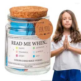 Bottiglie Leggimi quando la Bibbia versetto preghiera in vetro con benedizioni colorate versatili gratitudine codificata
