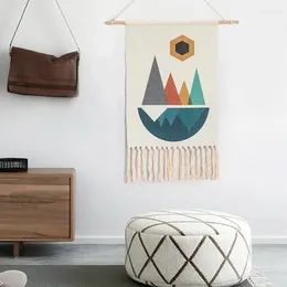 Audio paesaggi intrecciati parete ara ad aracco macrame decorazione per casa camera da letto nappe hippie cotone mandala coperta