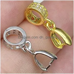 Impostazioni di gioielli S925 Sier Pearl Montaggio Accessori Necklace Accessori per battuta per smalto fai -da -te consegna consegna dhgarden dhtrg
