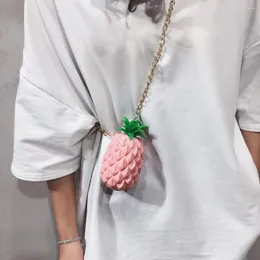 Omuz Çantaları Kadın Moda Ananas Paketi Silikon Messenger Çantası Küçük Crossbody Commine Zincir Bolso Mujer #N