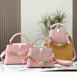 Leichte Farbdesigner -Kapuziner -Umhängetaschen Frauen Mode Luxus Crossbody Bag BB Totes Damen Handtaschen Clutch -Tasche mit abnehmbarer Kette