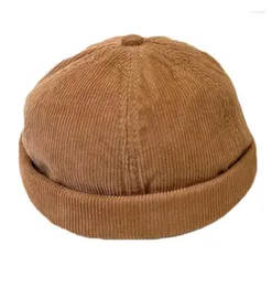 Beanieskull Caps Retro Mütze Sailor Hat Docker Cap Cord Cordless mit verstellbarem Arbeiterdekor Profis225188456