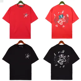 ファッションデザイナーシャツメンズTシャツレディートTシャツウルフヘッドノート印刷アイキャッチカラールーズラウンドネックヒップホップスタイルストリート夏の薄い通気性トップス