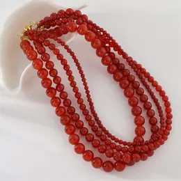 New Fashion4/6/8/10mm Agate Stone Necklace Women Natural Agate Bead Choker Necklaces Statement Jewelry Magnetic Buckle Mother Sister Gifts 6 Colors