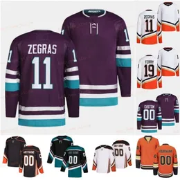 #11 Trevor Zegras Hockey Jersey #91 Leo Carlsson Troy Terry Mighty Ryan Getzlaf John Gibson Cam Fowler Ryan Strome Paul Kariya Radko Gudas Homem Custom Mulheres Jerseys Mulheres