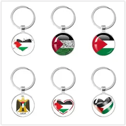 سلاسل المفاتيح Lanyards نمط الفن الشخصي من شعار العلم الفلسطيني 25 مم كابوكان سلسلة مفاتيح المفاتيح المفاتيح هدية المجوهرات النسائية Y240510