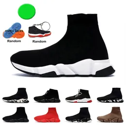 Speed Trainer Mens Running Shoes Womens Designer 2.0 Socks Shoes Triple Black White Men Casual Sneakers Women Red Blue Sports Des Chaussures