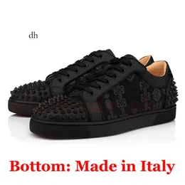 Düşük üst spor ayakkabılar İtalya'da Yapılan Kırmızı Dipler Günlük Ayakkabılar Kadın Erkek Tasarımcı Loafers Junior Spikes Düz Süet Deri Kauçuk Sole Vintage Platform Eğitmenleri