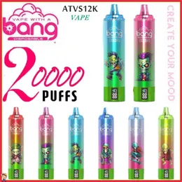 Bang Box Blaze Puff 20k Einweg E-Zigaretten 0% 2% 3% 5% 25 ml E-Liquid Mesh Spulenaufladbarer Vape vs Fumot R und M 15000 Puffs 12 Farben VAPER LED VAPES 20K