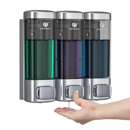 Liquid Soap Dispenser Pump Wall Mount 320ML 3 Clear Bottle For Kitchen Sink Bathroom Shower Gel Shampoo