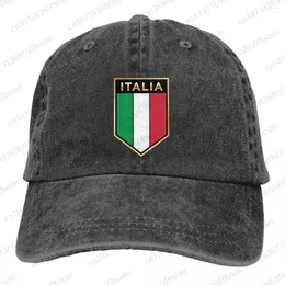 Berets Italia Italien Italienische Flagge Mode Unisex Baumwoll Baseball Cap Outdoor Outdoor Adult Wectable Denim Hut
