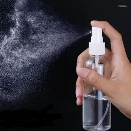 Bottiglie di stoccaggio da 100 ml Traveling Refilable Transparent Plastic Bottle Atomizer vuoto Small Spray LX1911