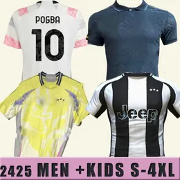 2024 2025 MAGLIA DUSAN VLAHOVIC CHIESA 2324 Maglie da calcio Juventus Weston McKennie 23 24 Rabiot de Sciglio Kids Uniform Bremer Chiellini Bonucci Pogba Kean