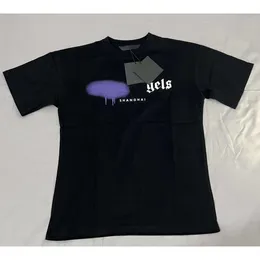 Летняя дизайнерская мужская женская футболка грудь буква с ламинированным принтом с коротки