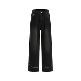2024SS Fashion Casual Jeans Washed calça Men Troushers Streetwear Black XXL