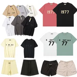 Tasarımcı T-shirt Ess 1977 Marka Essentiallst Gömlek Sıradan Gömlek Yaz Hızlı Kuru Nefes Alabaç Tee EssentialShorts EssentialStshirt Essentialsclothing şort