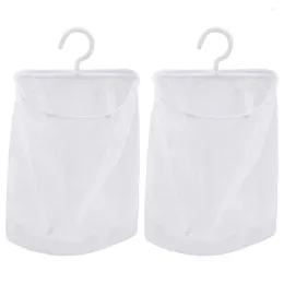 Tvättpåsar 2 PCS förvaring Mesh Bag Shopping Bath Toys Babies Torkning Net Multifunktionell hem Vegetabilisk påse Baby