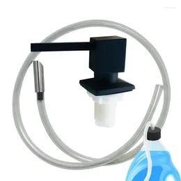 Flytande tvåldispenser badrumsförlängningsrörssats rostfritt stål torghuvud 39 "silikon diskbänk pump med kontrollventil
