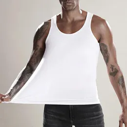 Men's Tank Tops Men Vest Summer Sleeveless Slim Fit O Neck Top For Gym Workouts Soft Stretchy Sweat Absorption Quick-drying