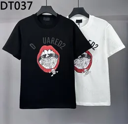 5A dsquares Men's T-Shirts Mens Designer 24SS T Shirts Black White Men Summer Fashion Casual Street T-shirt Tops Short Sleeve tee 3D polo Plus Size M-XXXL 02