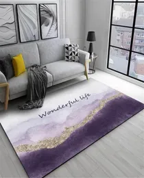Wishstar Nordic Luxury Grey Purple Gold Gold Girl Girl Room Tappeto lungo tappeto per cucina Doormat Corridoio decorativo7563274
