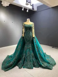 Vestidos de festa RSM Coleção de mangas compridas renda com miçangas de baile de formatura feminina de formação islâmica de trem islâmico dubai