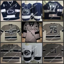 Vin Custom NCAA Frozen Four Penn State Nittany Lions Stitched College Hockey Jersey Guy Gadowsky Jersey Peyton Jones Vince Pedrie Evan Barr