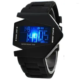 손목 시계 Luxus Herren Uhr 패션 LED 시계 남성 여성 디지털 스포츠 항공기 폭격기 군대 시계