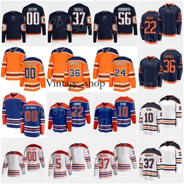 Vin 2023 Hockey retrò inverso 71 Ryan McLeod Jersey 36 Jack Campbell 56 Kailer Yamamoto 37 Warren Foogele Cody CECI Derek Ryan Evander Kane