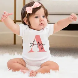 Rompers Personalized Girl Name Tight Clothing Pregnancy Announcement Newborn Letter Printing jumpsuit baby pajamas baby pajamas baby clothing shower giftsL2405