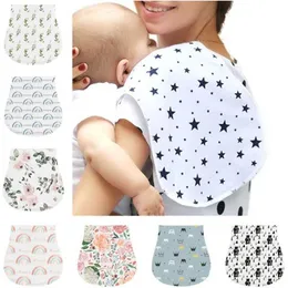 Bibs Burp Cloths 2-й слоя Burp Cloth Tratle Newborn Bib поглощает детское кормление зубов мягкая хлопчатобумажная ткань детского душа подарок D240513