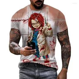 Men's T Shirts Summer And Women's Clothing Horror Film "Chicken Bride" 3D Printed T-shirt Round Neck Shirt Harajuku Top Casual