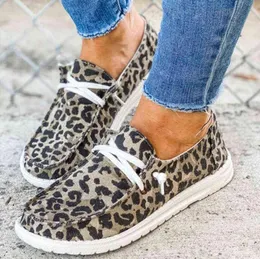 Sneakers Summer Women White Leopard Canvas Shoes Fashion Vulcanize Flats Ladies Ladies Spet Sports Scarpe Sports Casual Trainer Casual Y220529437977
