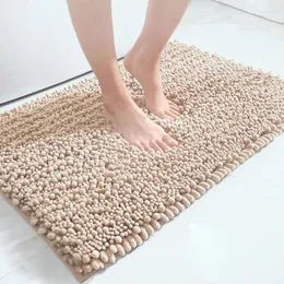 Badmatten verdicken Chenille -Matten Mikrofaser Nicht -Slip -Badezimmer Teppiche Wasser absorbieren in Boden Fußmatte Tapis Salle de Bain