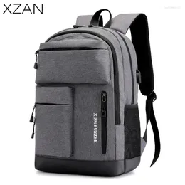 Backpack USB Charging Fashion Business Business For Men Travel Notebook Bags de laptop de 15,6 polegadas machila adolescente adolescente