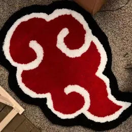 Tappeti giapponese anime nuvola rossa maiale tappetino anti-slip da cucina a mano-andamerugh tappeto tappeto soggiorno ingresso arredamento camera da letto