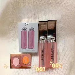 Designer Lippenstift Make -up Lippenöl Lipgloss Kirsche Intensive farbige farbige glänzende Feuchtigkeitscreme Transparent Glossier Luxus 2pcs Set*1,5 g Make -up Lip Gloss