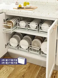 Кухня для хранения однослойной блюдо организатор поместите миски и посуду шкаф