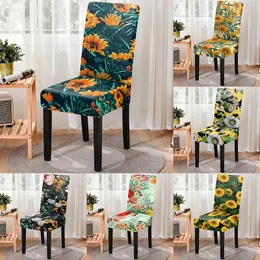Sandalye, rustik ayçiçeği desen mutfak eşyaları kapsarlar her şey dahil kirlere dayanıklı yemek kapağı yıkanabilir streç yüksek