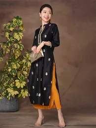 Etniska kläder M-3XL PLUS Womens Indian Dress Top Shirt Ropa de la India Kurta Pakistan Dress Kurti Indian Clothing Ethnic Stylel2405
