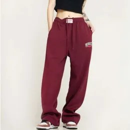 American style sanitary for men women, loose and straight tube with a hanging feeling, floor mop pants, hiphop casual sports pants F51324