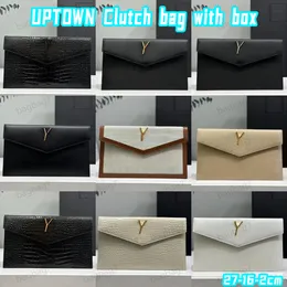 10A Designer Clutch Bag Sain Portfel oryginalny skórzany portfel kawioru torebka Kobieta skórzana Klasyczna lady koperta luksusowe mężczyźni Crossbody torebka na ramię z pudełkiem