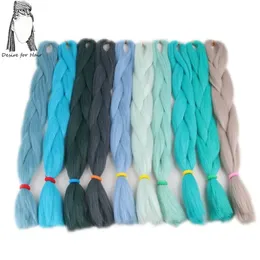 Desire for hair 12packs 24inch 80g 90 solid colors heat resistant synthetic braiding hair jumbo braids for wedding and party 240506