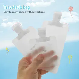 Storage Bottles 5/10pcs Portable Travel Fluid Makeup Packing Bag Transparent Flip Cap Packaging Plastic Stand Up Spout Pouch 30/50/100 Ml