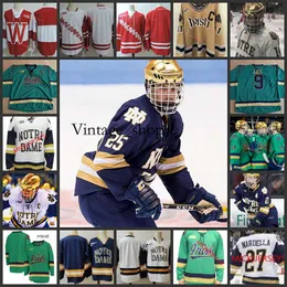 Vin 25 Solag Bakich Hockey Jersey 26 Zach Plucinski 27 Trevor Janicke 28 Tyler Carpenter 29 Charlie Raith Wisconsin Jersey ND College NDF I